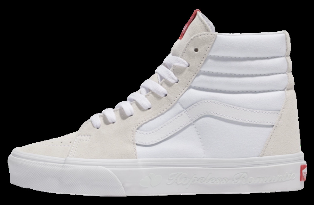 VANS MEN'S 8.5 SK8-HI SECRET LOVER TRUE WHITE NIB VN000BW7W00